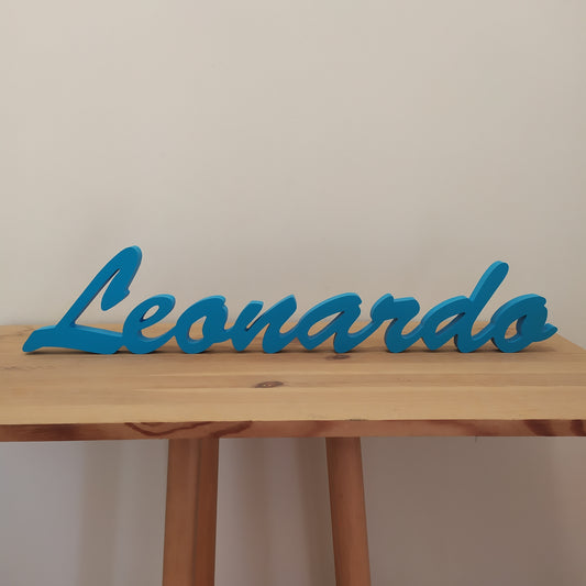 Nome in legno colorato